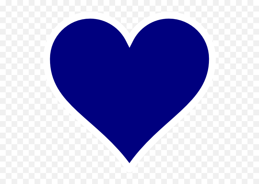 Blue Heart Color Clip Art - Navy Blue Heart Clipart Emoji,Blue Heart Emoji Png