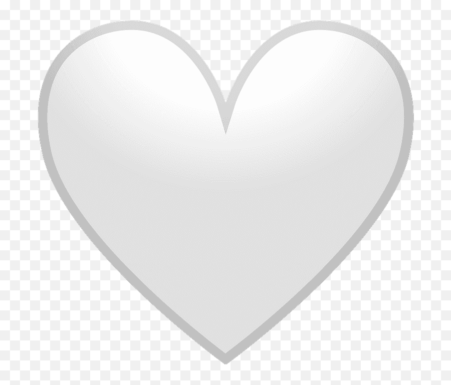White Heart Emoji Clipart - Cuore Bianco Emoji,Heart Emoji On Android