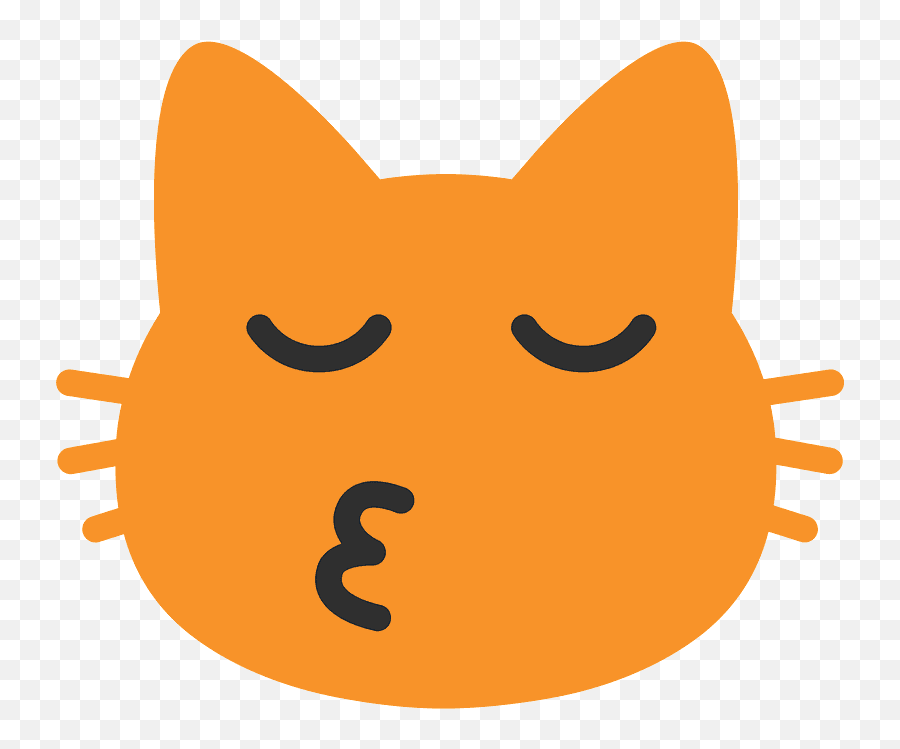 Kissing Cat Emoji Clipart - Cat Kiss Emoji,Kissy Face Emoji Android