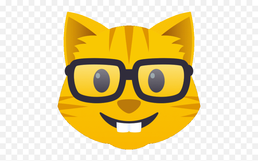 Nerdy Cat Joypixels Gif - Nerdycat Cat Joypixels Discover U0026 Share Gifs Gif Emoji,Nerd Emoji