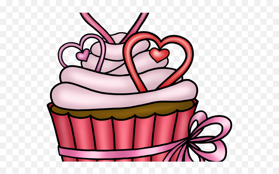 Sale Clipart Cupcake - Clipart Heart Cake Png Transparent Cupcake Drawing Happy Birthday Emoji,Emoji Cupcakes