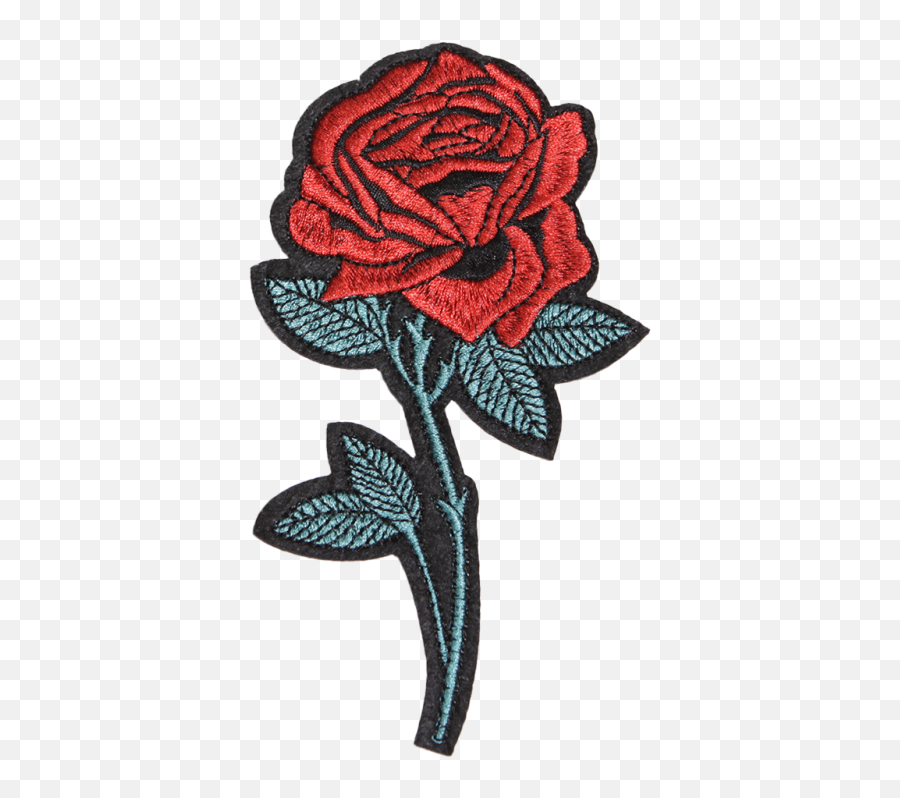 Stock And Custom Red Rose Embroidery Patch - Rose Patch Png Emoji,Red Rose Emoji