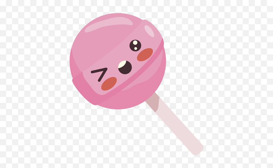 Kawaii Pink Lollipop - Transparent Png U0026 Svg Vector File Pirulito Kawaii Emoji,Pink Ribbon Emoticon