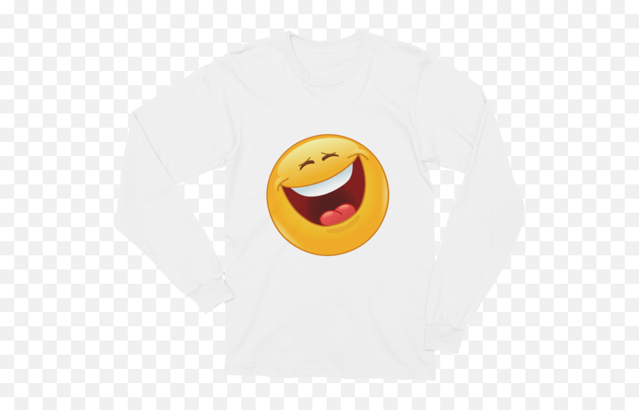 Closed Eyes Emoji Long Sleeve T - Indiana Shirt,Laughing Loudly Emoji