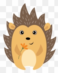 Hedgehog Clipart Footprint Hedgehog - Cute Cartoon Porcupine Cute Emoji,Porcupine Emoji