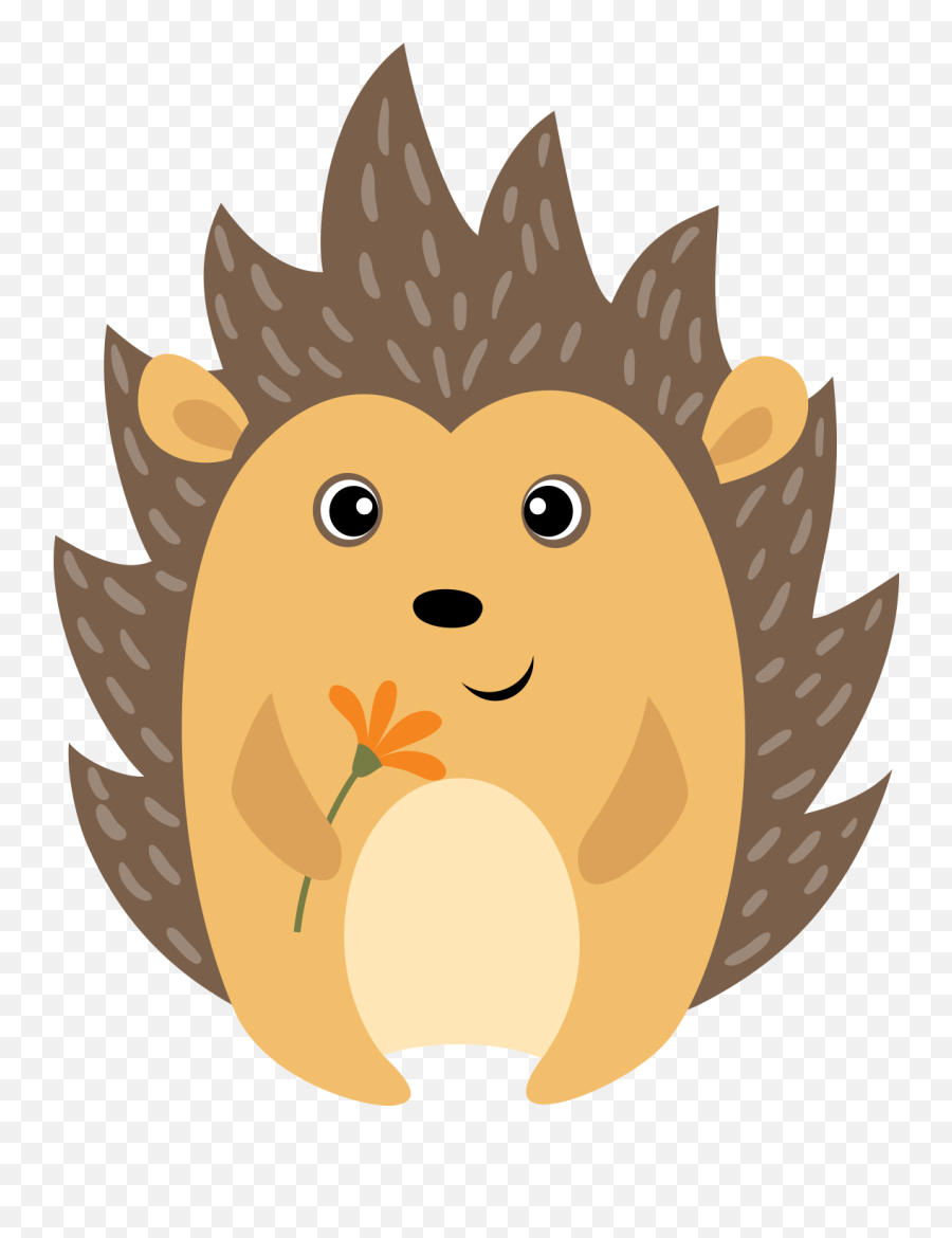 Hedgehog Clipart Footprint Hedgehog - Cute Cartoon Porcupine Cute Emoji,Porcupine Emoji