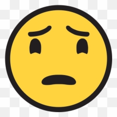 Worried Face Emoji For Facebook Email Sms - Yellow