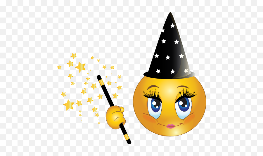 Witch Girl Smiley Emoticon Clipart - Emoticons Witch Emoji,Witch Emoticon