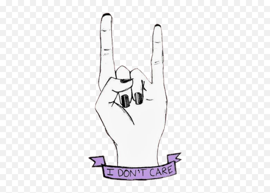 Famousquote Idontcare Dontcare Hand - Go Rock Emoji,Rock And Roll Hand Emoji