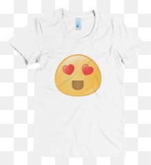 Heart Eyes Emoji Womens Short Sleeve - Sublimação Em Camisetas Png,Short Emoji