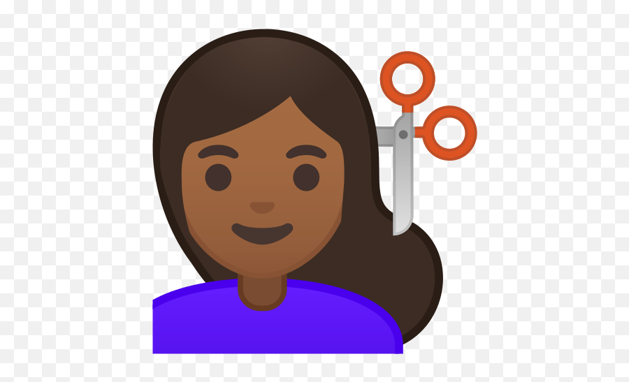 Woman Getting Haircut Emoji With Medium - Emoji Enfermera,Emoji Haircut