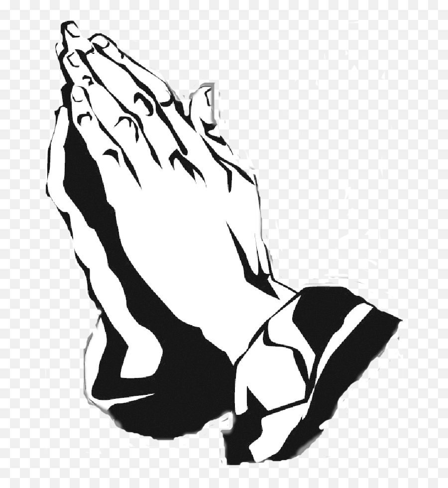 Free Praying Emoji Transparent Download Free Clip Art Free - Black And White Praying Hands,Namaste Emoji