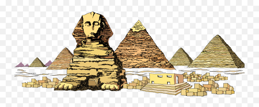 Egyptian Clipart Giza Pyramid Egyptian - Clipart Of Giza Pyramid Emoji,Sphinx Emoji