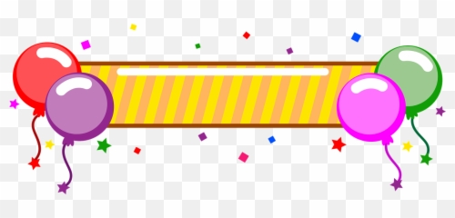 Banner Party Balloons Birthday - Decoration Items Png Emoji