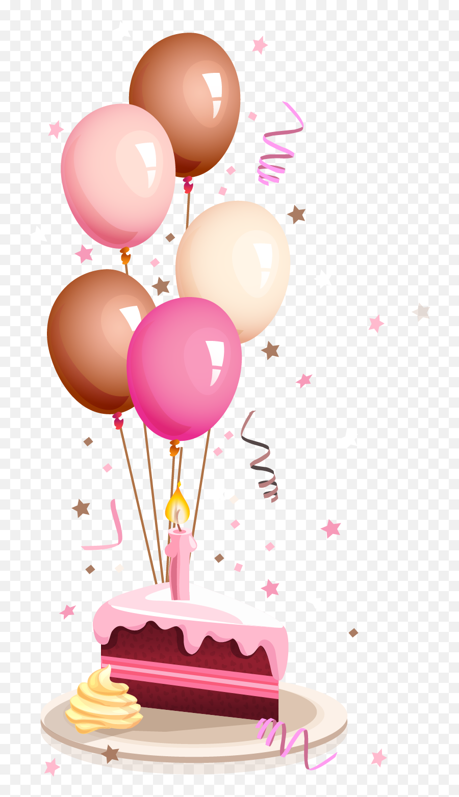 Birthday Cake Balloon Streamer Happybirthday Ftesticker - Happy Birthday To You Frame Emoji,Emoji Birthday Cake