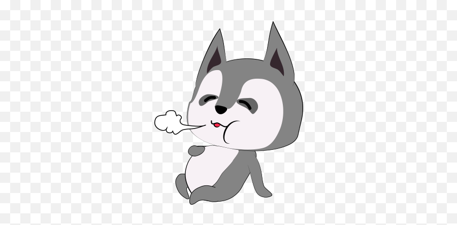 Husky Dog Emoji Sticker - Cartoon,Husky Emoji