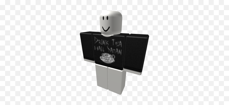 Drink Tea Hail Satan - Roblox Roblox Shirt Template Emoji,Tea Emoticon