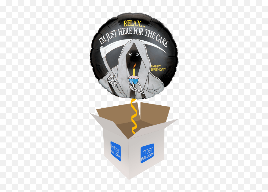 Oakham Helium Balloon Delivery In A Box Send Balloons To - Grim Reaper Cake Emoji,Parachute Emoji