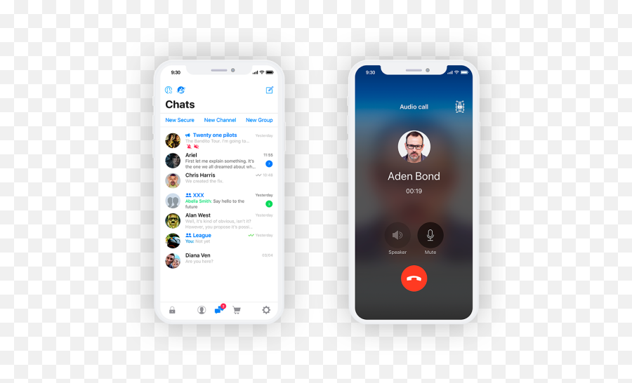Messenger With Voice And Video Calls Encrypted Communication - Technology Applications Emoji,Ariel Emoji App