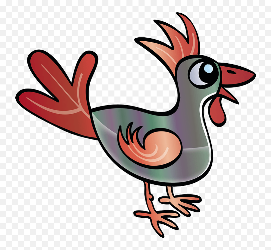 Cartoon Rooster Clipart - Animal Figure Emoji,Comb Emoji