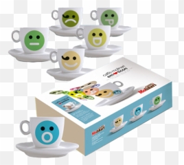 Molinari Emoticons Cappuccino Cups - Emoticon Molinari Cups Emoji,Coffee Emoticon