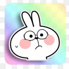 Rabbit Kelinci Emoji Wastickerapp - Cartoon,Rabbit Emoticon