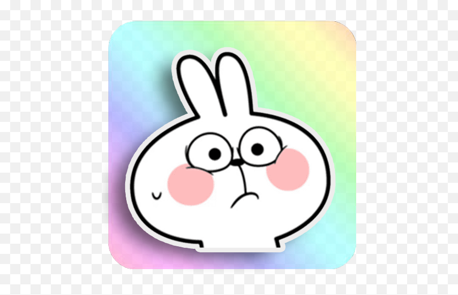 Rabbit Kelinci Emoji Wastickerapp - Cartoon,Rabbit Emoticon