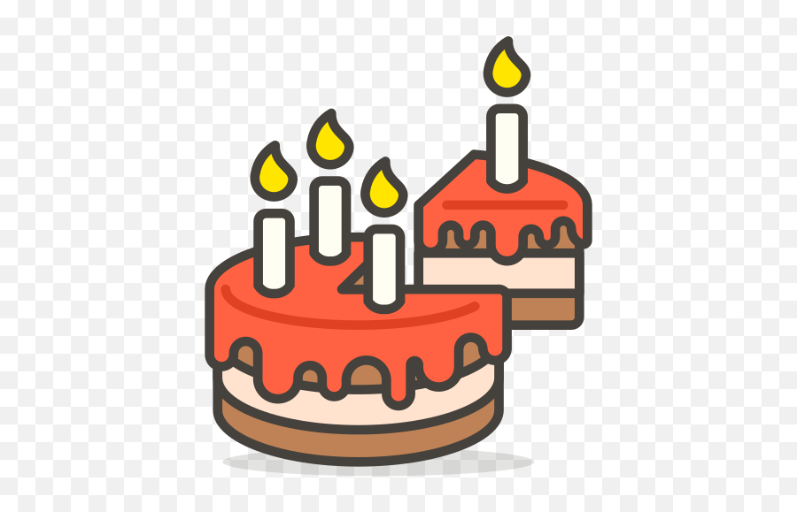 Birthday Cake Free Icon Of 780 Free Vector Emoji - Cartoon Transparent Birthday Cake,Emoji Birthday Cake