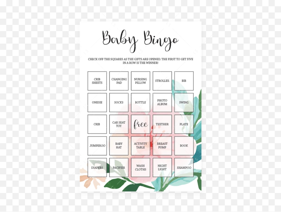 Printable Baby Shower Bingo Templates - Baby Bingo Printable Emoji,Mahjong Emoji