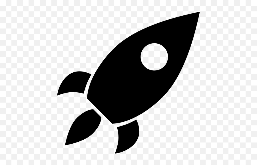 Rocket In Black - Black And White Rocket Clip Art Emoji,Flag And Rocket Emoji
