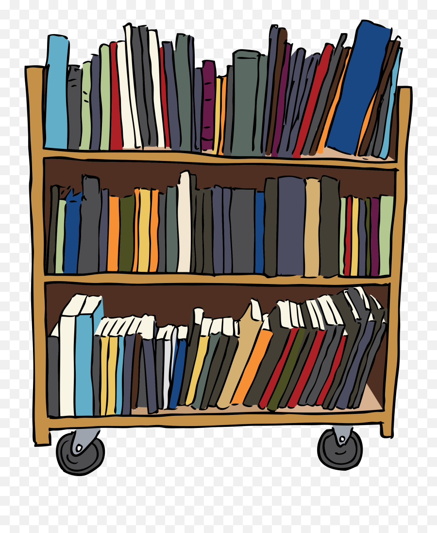 Library Book Cart Vector Graphic Image - Library Clipart Transparent Emoji,Show Me The Money Emoji Game