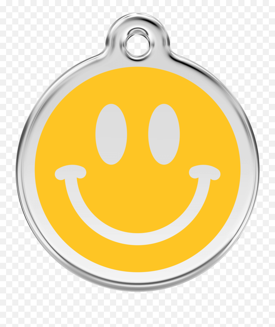 Red Dingo Smiley Face Dog Tag Emoji,Dog Emoticon
