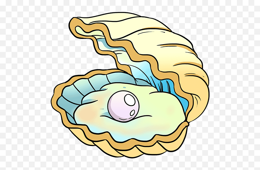 How To Draw An Oyster With A Pearl - Draw Oyster With Pearl Emoji,Clam Emoji