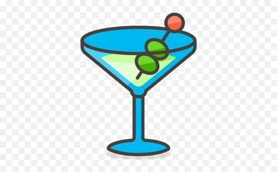 Martini Glass Icon At Getdrawings - Coctel Icono Emoji,Martini Emoji