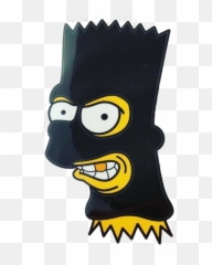 Gangster Stickergang Bart Simpsons Robber Mob Goldtooth - Gangsta Bart Simpson Png Emoji,Gangster Emoji