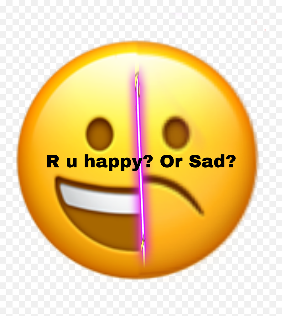 R U Happy Ir Sad Emoji - Sticker By Siennalay1 Circle,R Emoji