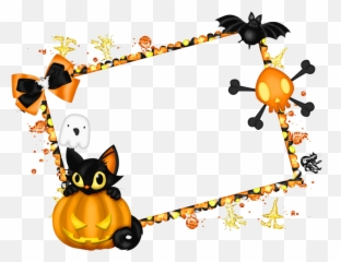 Cute Halloween Border Svg Royalty Free - Frames Png Emoji