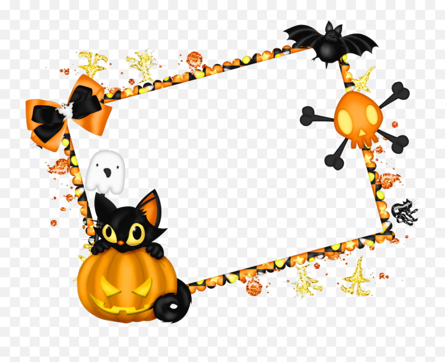 Cute Halloween Border Svg Royalty Free - Halloween Frames Png Emoji,Emoji Border