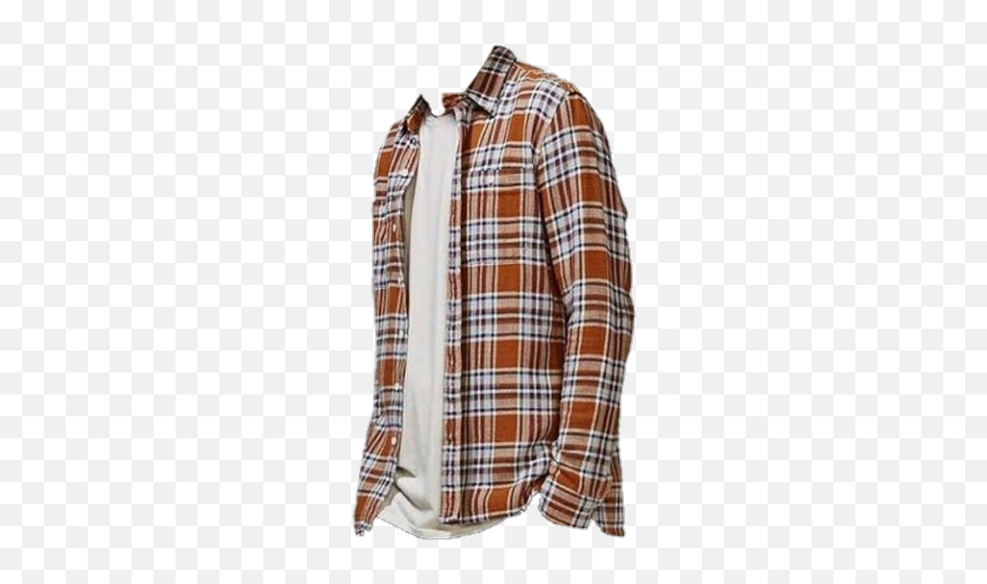 Flannel Flanel Plaid Tshirt Longsleeve - Clothes Png Aesthetic Emoji,Emoji Outfits For Men