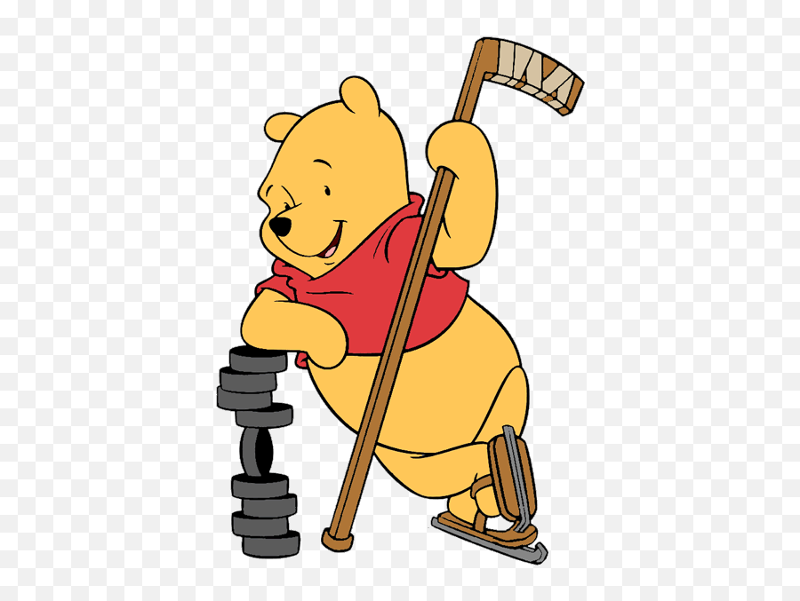 Hockey Winnie The Pooh Hockey Logos Cartoon Winnie The Pooh - Winnie The Pooh Hockey Emoji,Ice Hockey Emoji