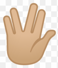 Medium Emoji,Spock Hand Emoji