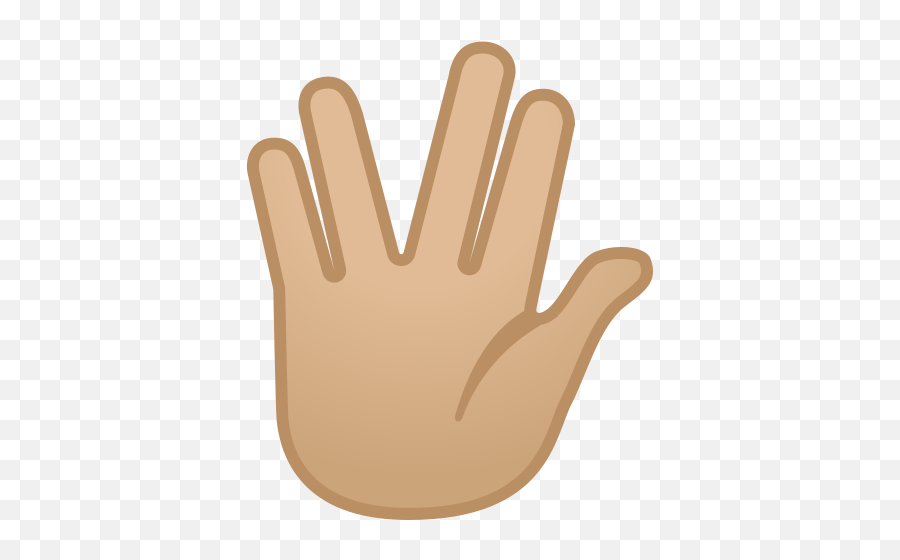 Medium Emoji,Spock Hand Emoji