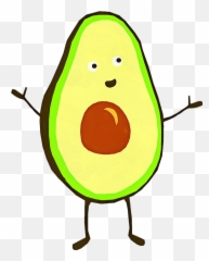 Transparent Avocado Cartoon Picture - Background Emoji