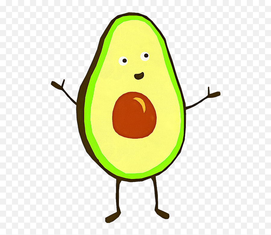 Transparent Avocado Cartoon Picture - Avocado Cartoon Transparent Background Emoji,Guacamole Emoji