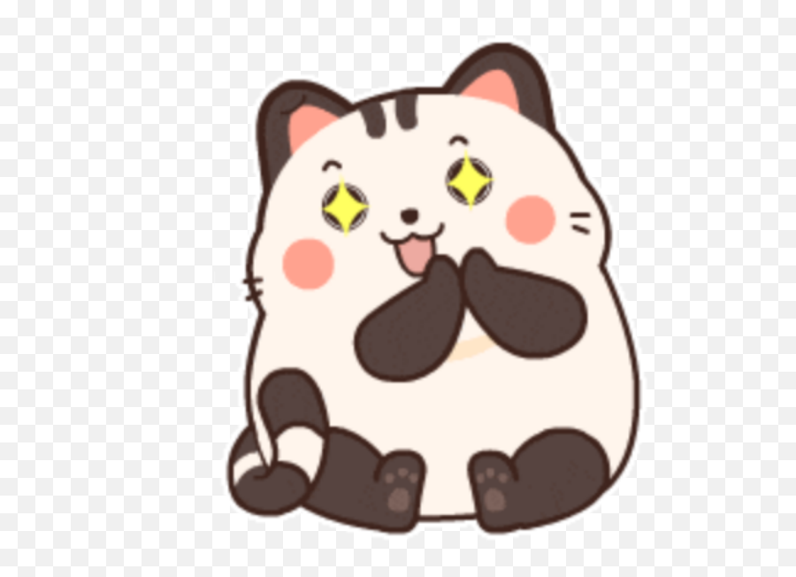 Kawaii Cute Soft Mochi Cat Kitty - Cartoon Emoji,Blushing Emoji Pillow