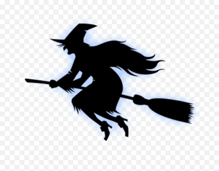 Witches Halloween Broom Sihouette Stic - Phù Thy Ci Chi Png Emoji,Witch On Broom Emoji