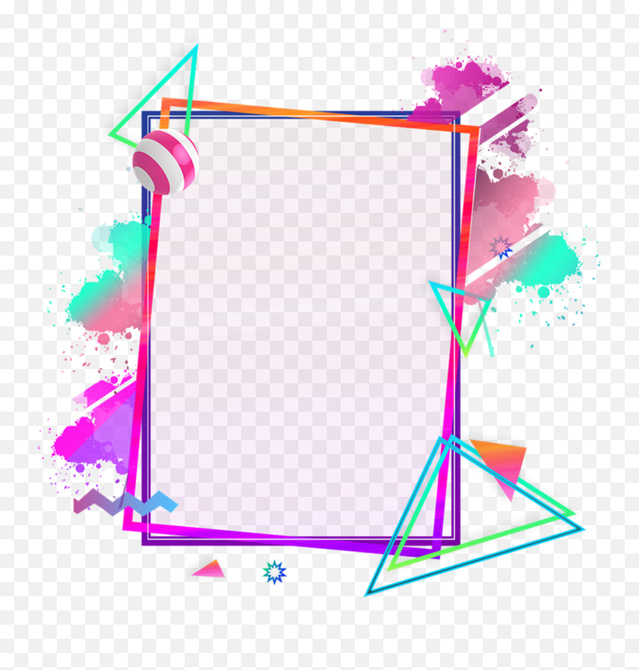 Ftestickers Frame Borders Sticker - Border Abstract Design Png Emoji,Emoji Borders App