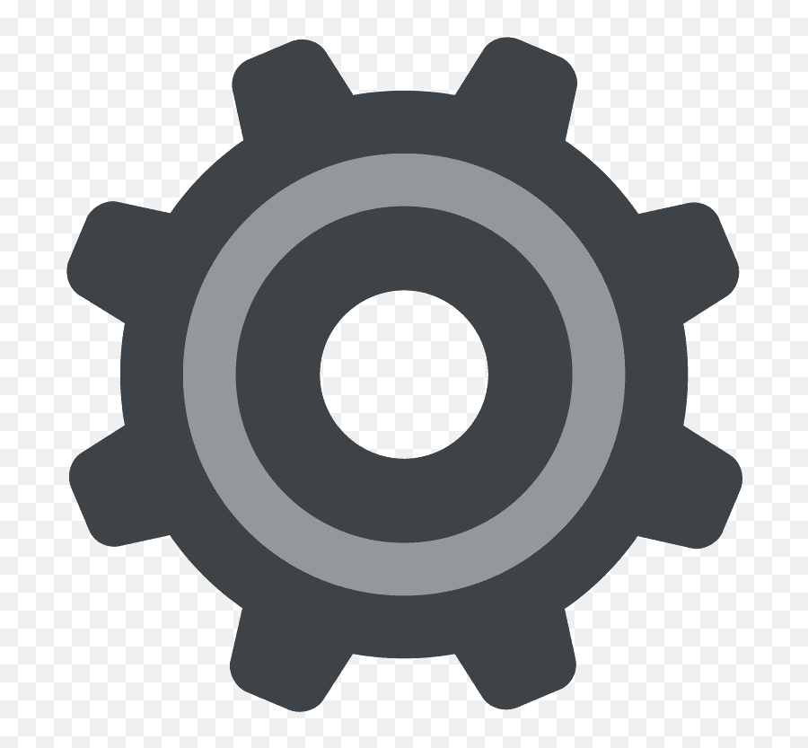 Gear Emoji Clipart - Gear Emoji,Shield Emoji