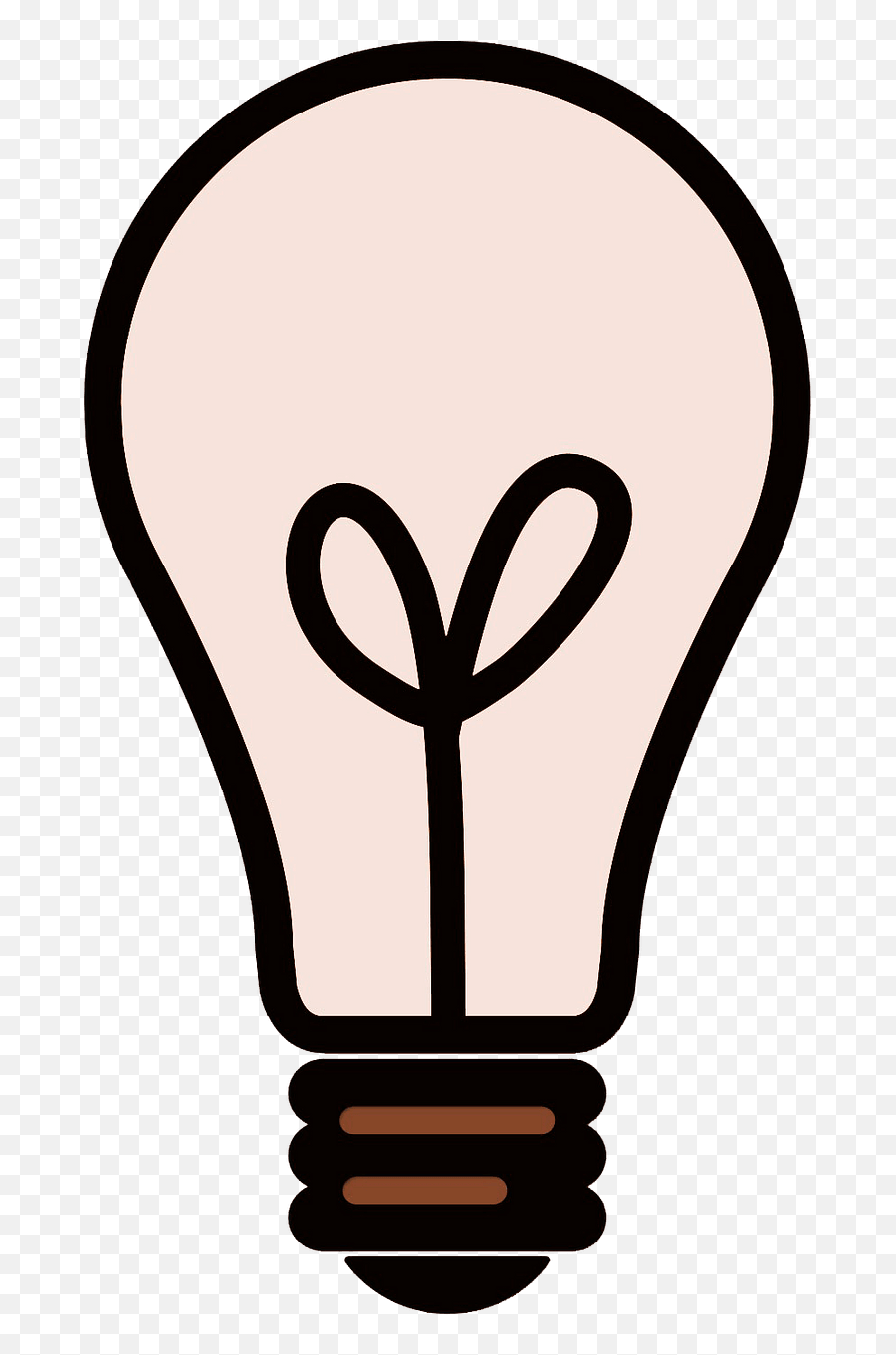 Brown Light Bulb Clipart - Transparent Background Lightbulb Clipart Emoji,Lightbulb Emoji