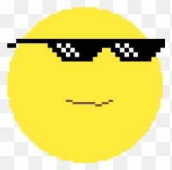 The Cool Emoji - Pixel Art Emoji,Cool Emoji Png - free transparent ...